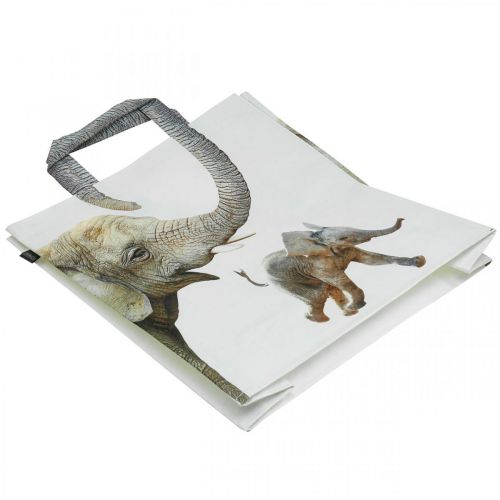 Floristik24 Pirkinių krepšys, pirkinių krepšys B39,5 cm krepšys dramblys