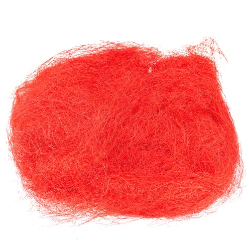 Sizalio raudonas natūralus pluoštas, rankų darbo pluoštas, sizalio pluoštas, 300 g