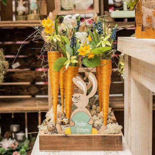 Floristik24 Sizalio smaili vaza oranžinė Ø1,5cm L15cm 20 vnt