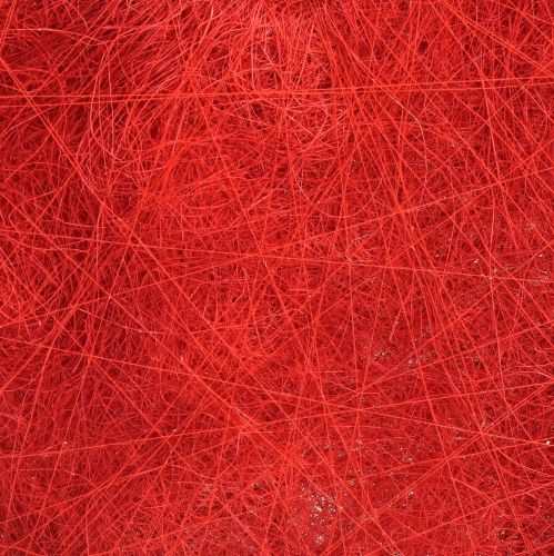 Floristik24 Sizalio širdies širdelės puošmena su sizalio pluoštais raudonos spalvos 40x40cm
