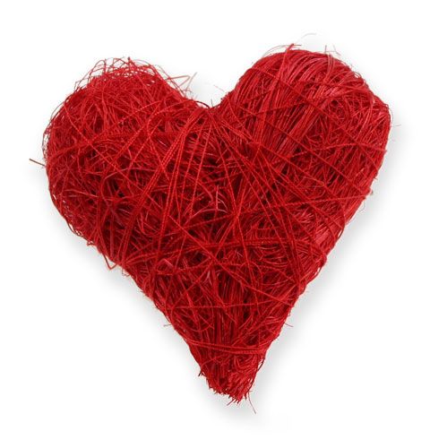 daiktų Sizalio širdelės 5-6 cm raudonos 24psl
