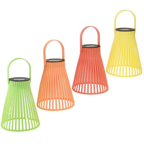 Floristik24 Saulės sodo žibinto pakabinamas šviestuvas LED 4 spalvų Ø14,5cm 4vnt