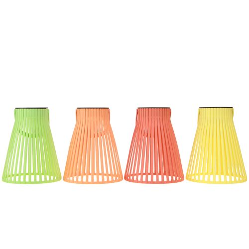 Floristik24 Saulės sodo žibinto pakabinamas šviestuvas LED 4 spalvų Ø14,5cm 4vnt