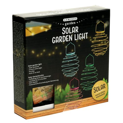 daiktų Saulės sodas šviesiai žalias 22cm su 25LED šiltai balta