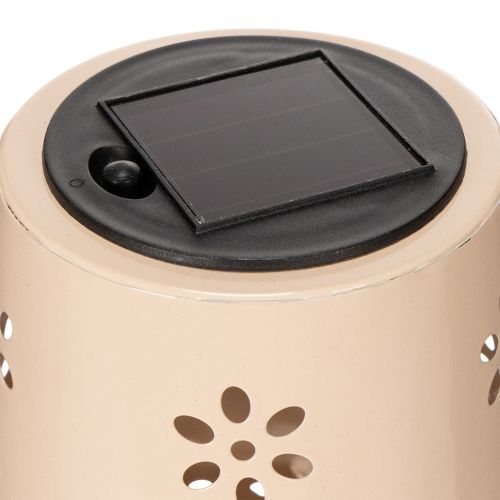 daiktų Stalinė lempa su gėlių raštu, maitinama saulės energija, romantiškam sodo apšvietimui, 28 cm