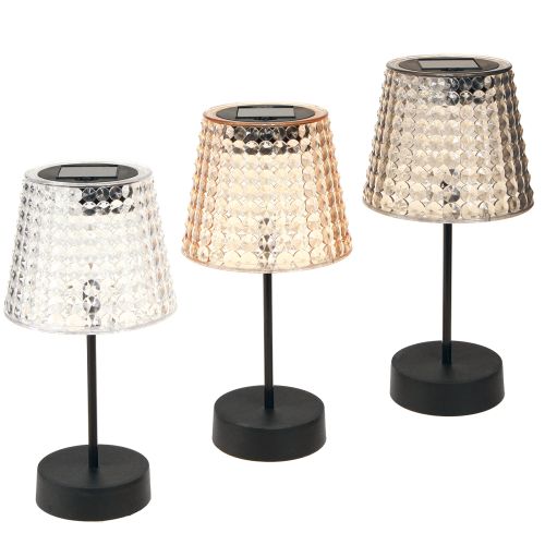 Floristik24 Stalinės saulės lempos LED su laikmačiu skaidrios rudos H25cm 3vnt