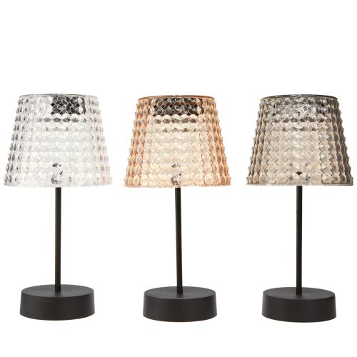 Floristik24 Stalinės saulės lempos LED su laikmačiu skaidrios rudos H25cm 3vnt