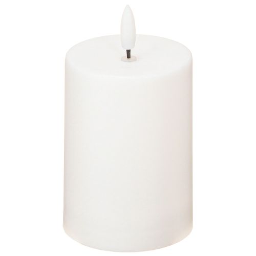 Floristik24 Saulės žvakė LED žvakė su laikmačiu Balta Šiltai balta Ø7cm H12.5cm
