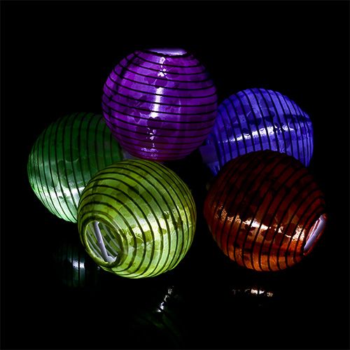 Floristik24 Saulės žibintas su gėlių raštu 4,5m 10 LED