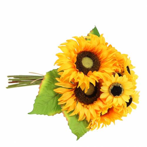 Floristik24 Dekoratyvinė saulėgrąžų puokštė geltona 30cm