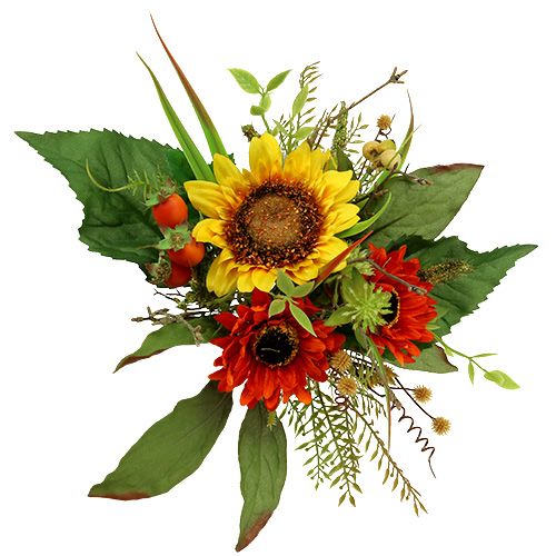 Floristik24 Saulėgrąžų puokštė geltona 24cm