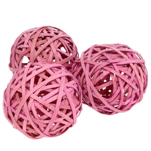 Floristik24 Chipball rožinis Ø6cm 6vnt