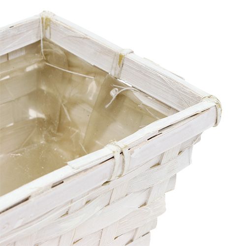daiktų Skiedrų krepšelių rinkinys kvadratinis balintas 20cm x 11cm 8 vnt