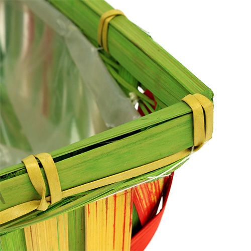 daiktų Skiedrų krepšelių rinkinys kvadratinis įvairiaspalvis 20cm x 11cm 12 vnt