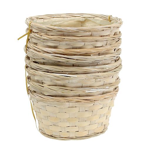 Floristik24 Skiedrų padėklas apvalus balintas 8vnt. Ø20 cm