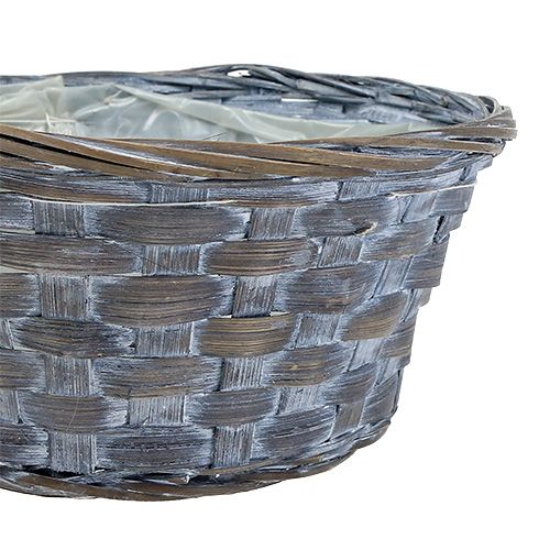 daiktų Skiedrų dėklas apvalus augalų krepšelis Ø20cm balta/pilka/ruda 8 vnt