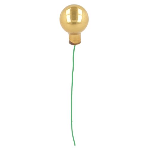 Mini kalėdiniai žaisliukai ant vielos, veidrodinės uogos, blizgūs, 20 mm, 140 vnt. | Floristik24.lt