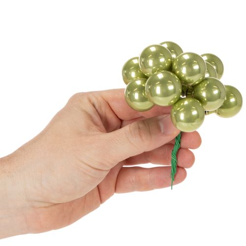 Mini kalėdiniai žaisliukai ant vielos, spalvingos veidrodinės uogos, 25 mm, 140 detalių | Floristik24.lt