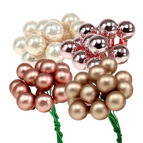 Floristik24 Veidrodinės uogos kreminės-rožinės spalvos mišinys 15mm 140p