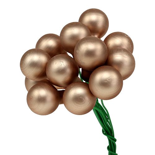 Floristik24 Veidrodinės uogos kreminės-rožinės spalvos mišinys 15mm 140p