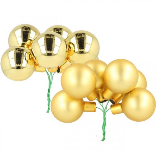 Floristik24 Veidrodinės uogos Gold Mix Ø40mm 32 vnt