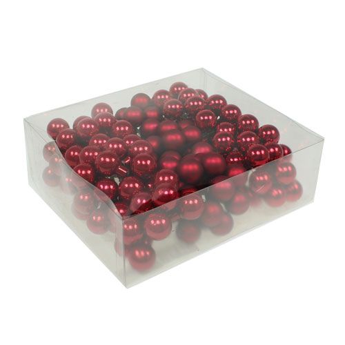 Floristik24 Veidrodinės uogos Bordo Mix Ø25mm 140vnt