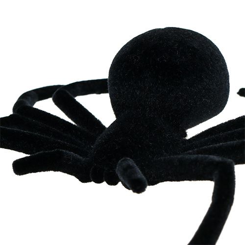 Floristik24 Voras juodas 16cm flokuotas