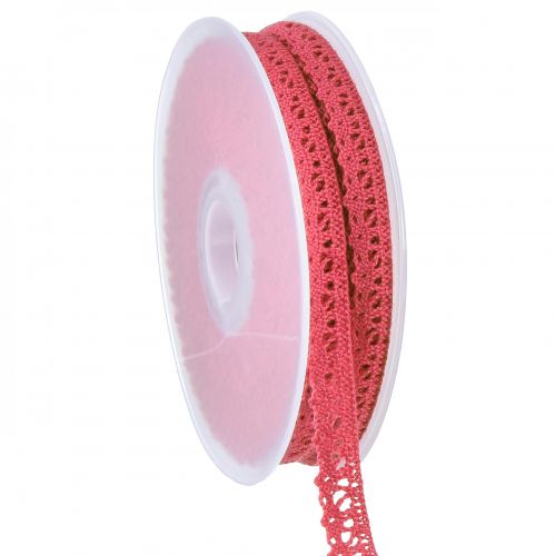 Nėrinių juostelė rožinė dekoratyvinė juostelė dekoratyvinė juostelė W12mm L20m