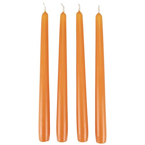 daiktų Kūginės žvakės Wenzel žvakės oranžinės 250/23mm 12 vnt