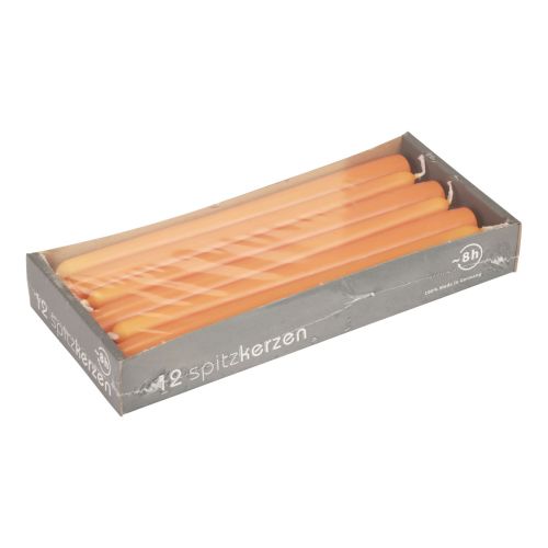 daiktų Kūginės žvakės Wenzel žvakės oranžinės 250/23mm 12 vnt