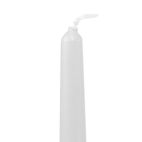 Kūginės žvakės 250/23 12vnt. Baltas