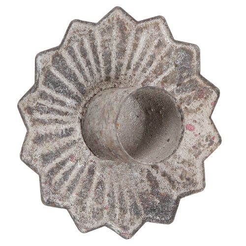 daiktų Kūginis žvakių laikiklis skirtas klijuoti senovinės pilkos spalvos 7×8,5cm 4vnt