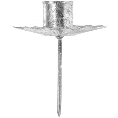 daiktų Kūginis žvakių laikiklis skirtas klijuoti sidabro antikvarinį vaizdą Ø7cm 4vnt