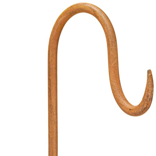 Floristik24 Strypas su kabliuku rūdžių apdaila Sodo metalo apdaila H80cm 3vnt