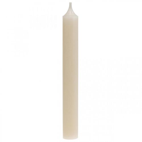 daiktų Kūginės žvakės baltos kreminės vaško žvakės 180mm/Ø21mm 6vnt