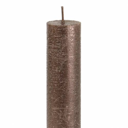 daiktų Kūginės žvakės vienspalvės varinės metalinės 34mm×240mm 4 vnt