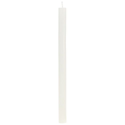daiktų Kūginės žvakės vienspalvės kreminės baltos 21×240mm 12 vnt