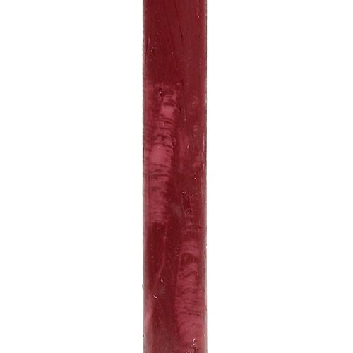 Floristik24 Žvakė 21mm x 300mm tamsiai raudona perdažyta 12vnt
