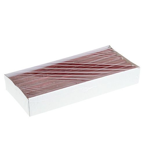 Floristik24 Žvakė 21mm x 300mm tamsiai raudona perdažyta 12vnt