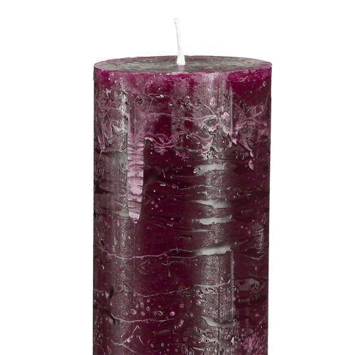 daiktų Kūginės žvakės vienspalvės žvakės bordo 50x300mm 4 vnt