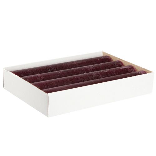 daiktų Kūginės žvakės vienspalvės žvakės bordo 50x300mm 4 vnt