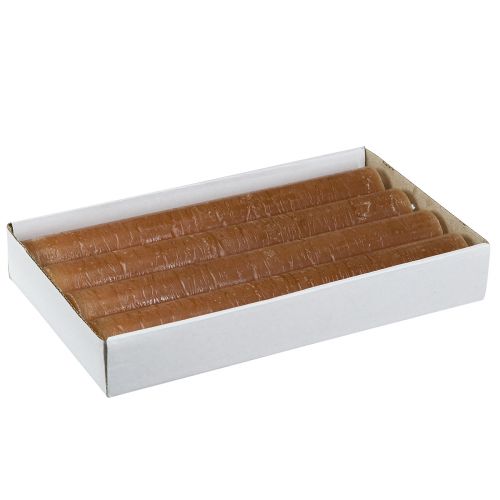 daiktų Kūginės žvakės vienspalvės žvakės karamelė 34x240mm 4 vnt