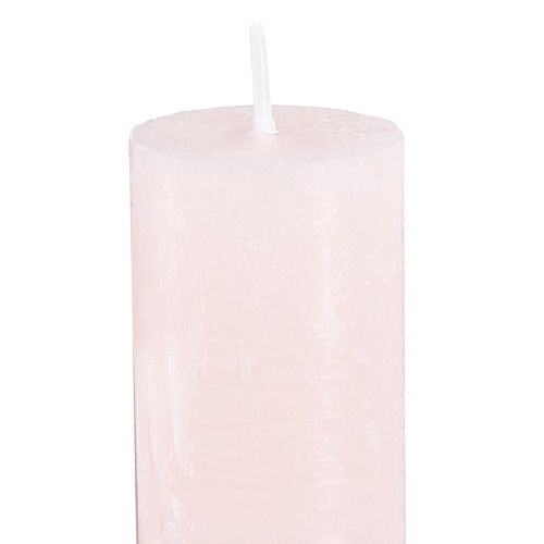 daiktų Kūginės žvakės šviesiai rožinės vienspalvės žvakės rožinės 34x240mm 4 vnt