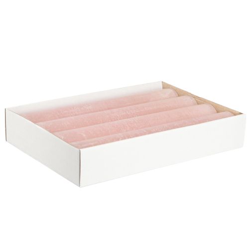 daiktų Kūginės žvakės vienspalvės žvakės šviesiai rožinės 50x300mm 4 vnt