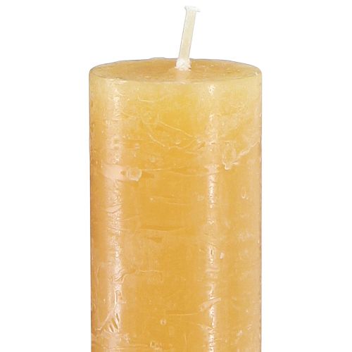 Floristik24 Kūginės žvakės vienspalvės medaus 34x300mm 4 vnt