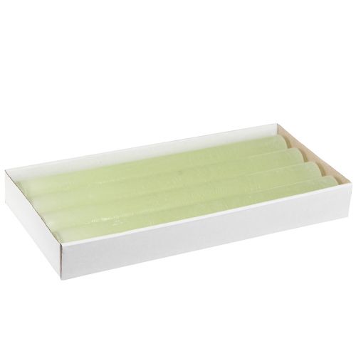 daiktų Žvakės lazdelės žalios spalvos vienspalvės žvakės 34x300mm 4 vnt