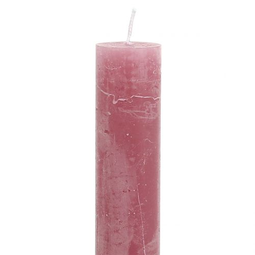 daiktų Žvakės tvirtos senos rožinės spalvos 34mm x 240mm 4vnt