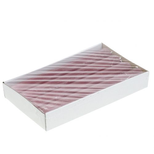 Floristik24 Kūginės žvakės vienspalvės senos rožinės spalvos 34mm x 300mm 4 vnt