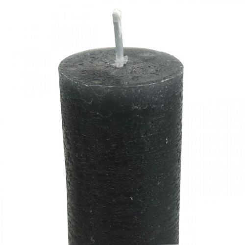 daiktų Kūginės žvakės vienspalvės antracitinės žvakės 34×240mm 4 vnt.