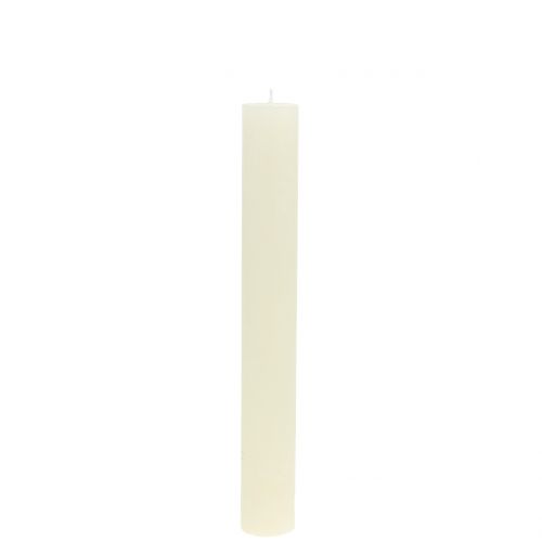 daiktų Kūginės žvakės vienspalvės kreminės 34mm x 240mm 4 vnt
